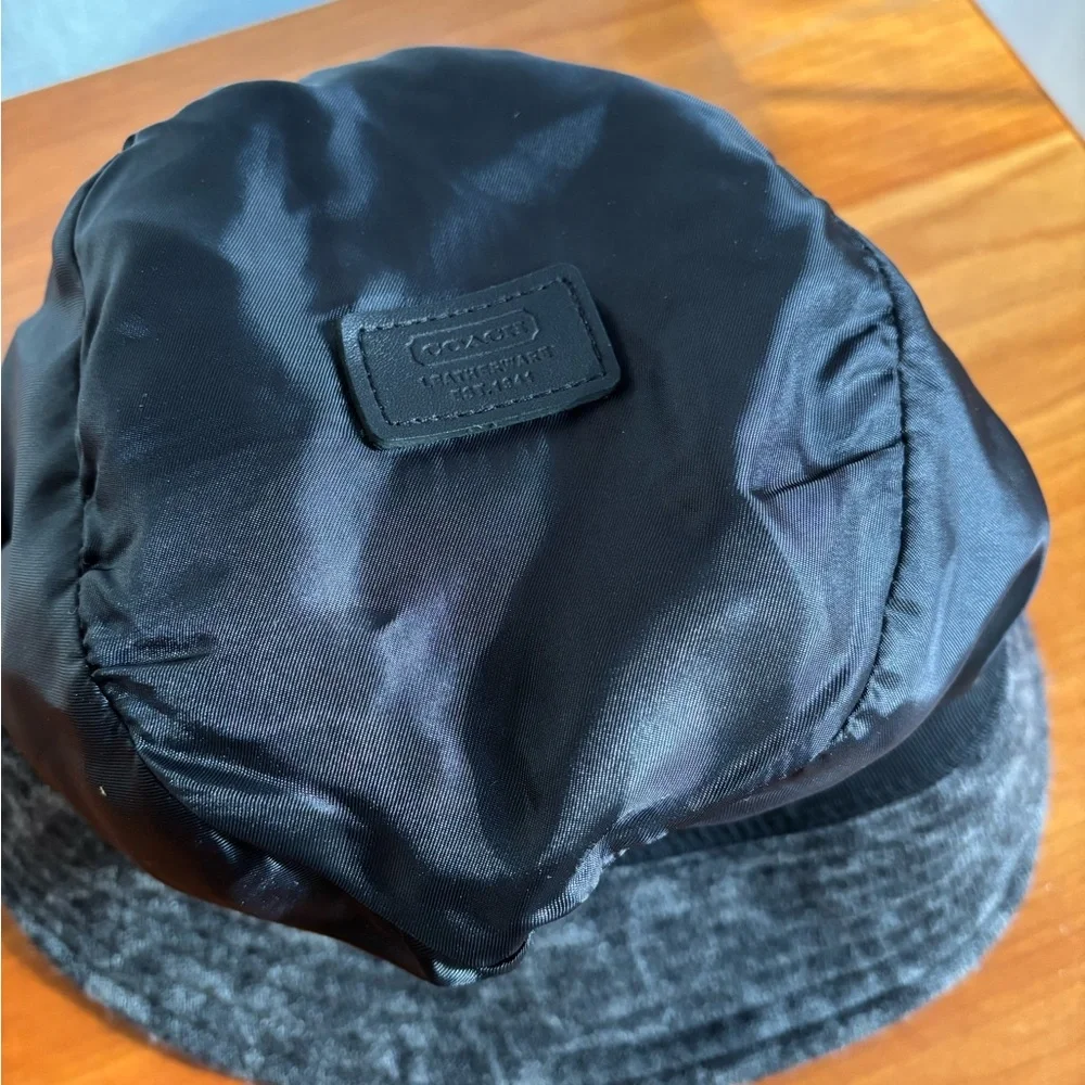 NWOT Coach Dark Gray Wool Bucket Hat